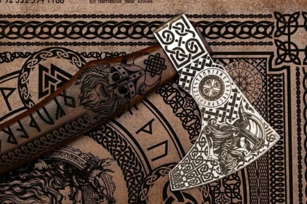"Premium Quality Handmade Viking Axe – Exquisitely Engraved for a Touch of Norse Elegance" - Image 2