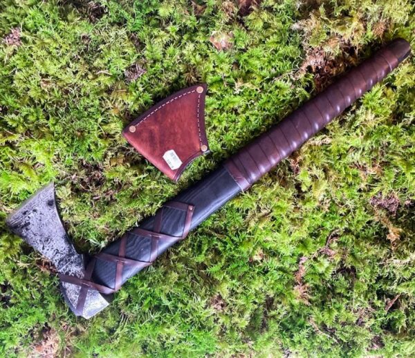 "Handmade Forged Carbon Steel Viking Axe – A Weapon of Legendary Strength" - Image 4