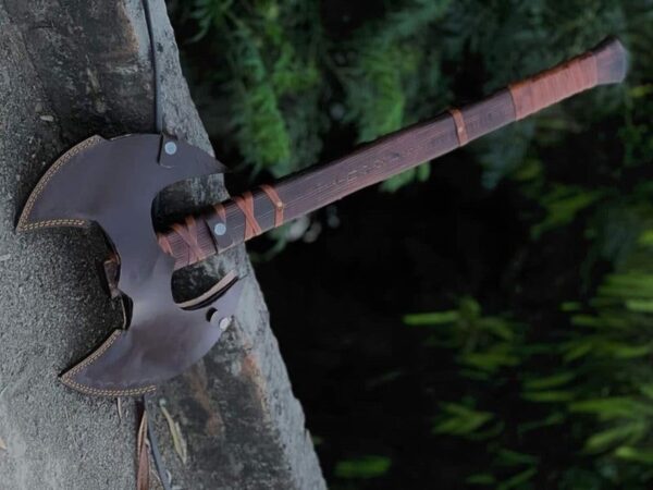 "Handmade Premium Quality Double-Headed Viking Axe: A Masterful Weapon Crafted for Strength, Precision, and Timeless Viking Tradition" - Image 3