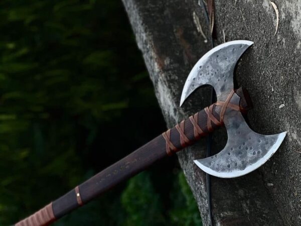 "Handmade Premium Quality Double-Headed Viking Axe: A Masterful Weapon Crafted for Strength, Precision, and Timeless Viking Tradition" - Image 5