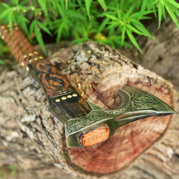 "Custom Handmade Viking Axe with Premium Quality: A Timeless Blend of Strength and Craftsmanship" - Image 5
