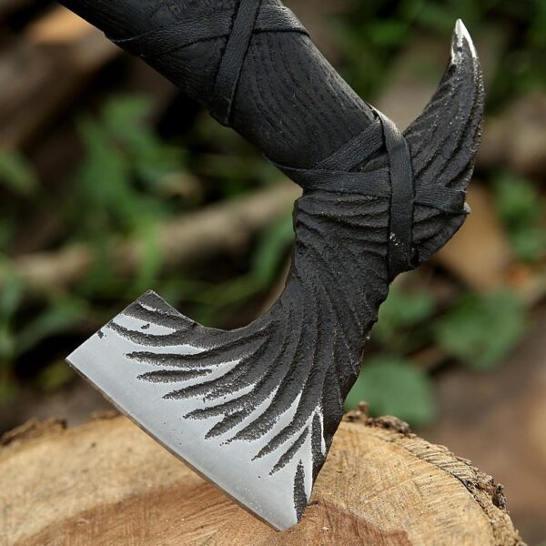 "Viking Valor: Premium Quality Custom Handmade Axe of Legendary Craft" - Image 2