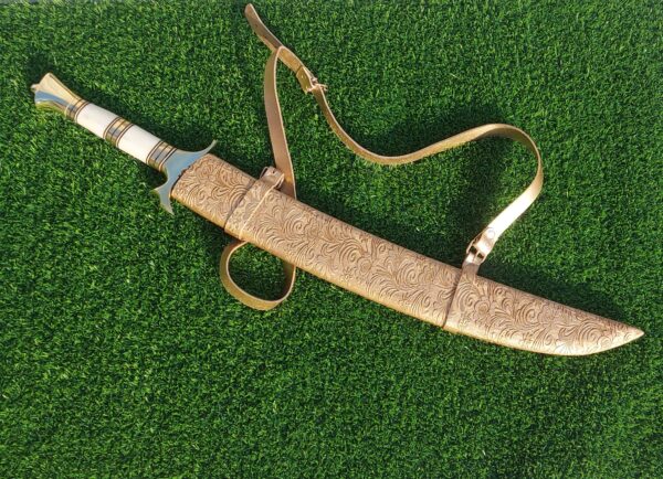 "Custom Handmade Stainless Steel Sword in Premium Quality with Brass Pommel and Guard: A Perfect Blend of Elegance and Durability" - Image 10