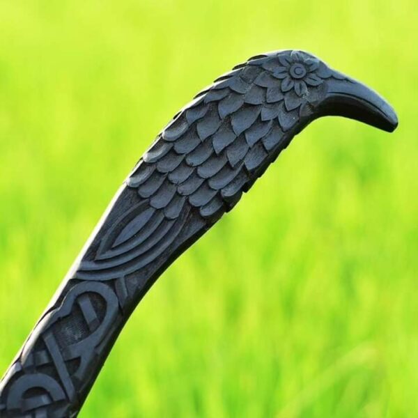 "Custom Handmade Hand-Forged Viking Axe with Raven-Shaped Handle – A Symbol of Strength and Craftsmanship" - Image 3
