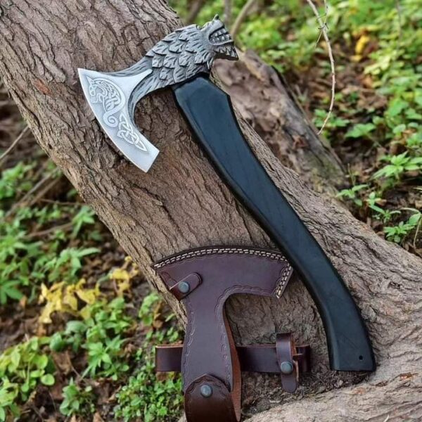 "Custom Handmade Hand-Forged Viking Axe – A Masterpiece of Craftsmanship and Tradition"
