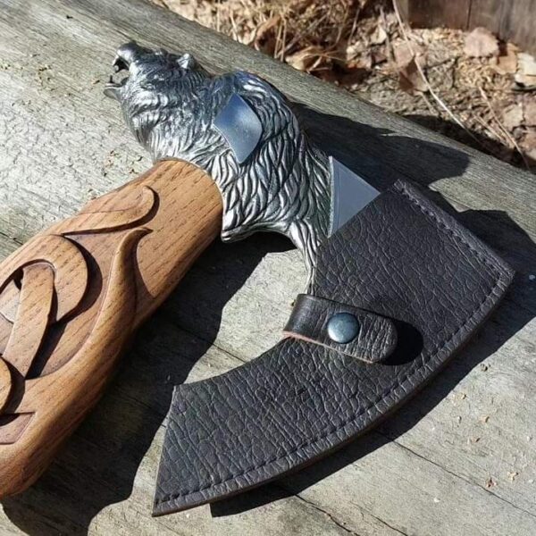 "Mastercrafted Power: Handmade Lion-Shaped Axe for the Bold Warrior" - Image 5