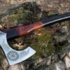"Handmade Viking Axe: A Timeless Masterpiece of Strength and Craftsmanship"