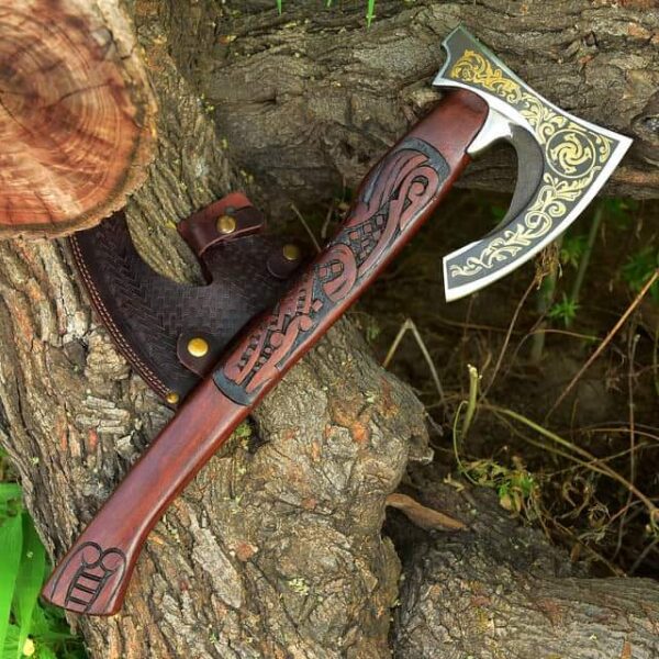 "Handcrafted Custom Viking Axe: A Bold Symbol of Norse Power and Precision"