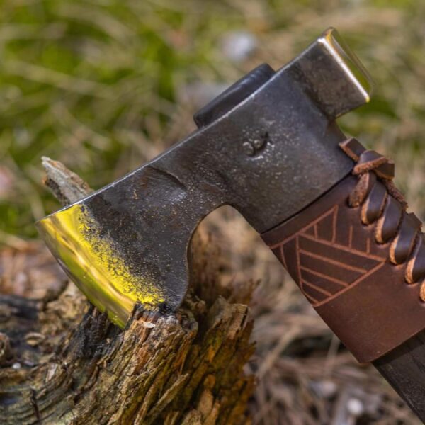 "Handmade Handforged Axe with Razor-Sharp Edge: Ideal for Efficient Wood Splitting" - Image 2