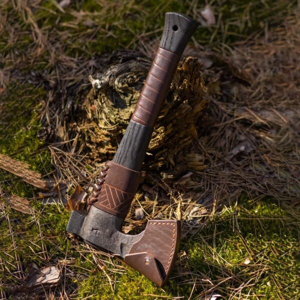 "Handmade Handforged Axe with Razor-Sharp Edge: Ideal for Efficient Wood Splitting" - Image 4