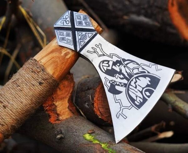 "Handmade Viking Axe: A Timeless Weapon of Strength and Craftsmanship" - Image 4
