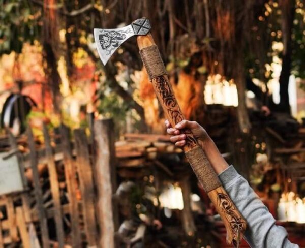 "Handmade Viking Axe: A Timeless Weapon of Strength and Craftsmanship" - Image 5