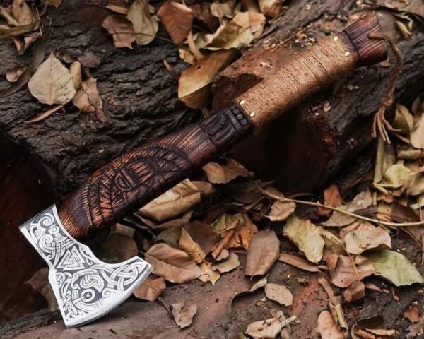 "Handmade Viking Axe in Premium Quality: A Masterpiece of Strength and Artistry"