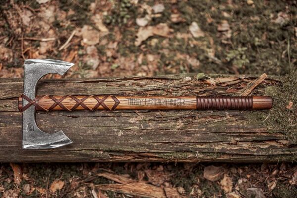 "Dual Power: The Custom Handmade Double-Head Viking Axe in Premium Quality for Superior Strength, Precision, and Legendary Craftsmanship"