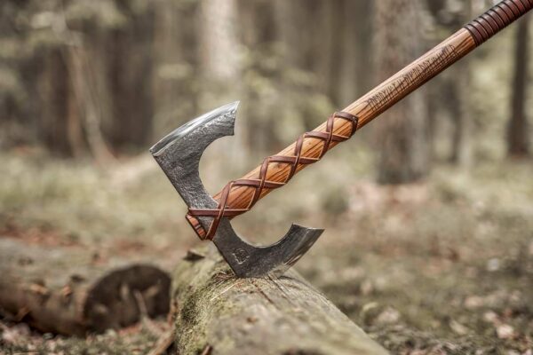 "Dual Power: The Custom Handmade Double-Head Viking Axe in Premium Quality for Superior Strength, Precision, and Legendary Craftsmanship" - Image 3