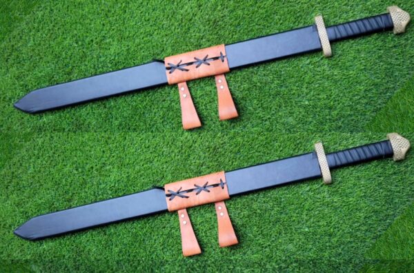 "Premium Handmade Viking Sword with Brass Pommel and Guard - Exquisite Craftsmanship and Superior Quality" - Image 9