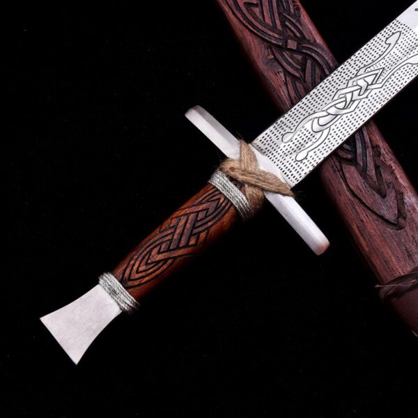 Custom Handmade Medieval Broadsword: A Unique Collectible Piece of Artistry and Craftsmanship. - Image 13
